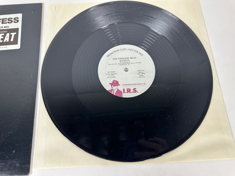 The English Beat Band Members Hand Signed Bumper Sticker Plus The English Beat - I Confess SP-70408 I.R.S. Records 12' Vinyl Record 1982 Promo Copy [Photo 10]