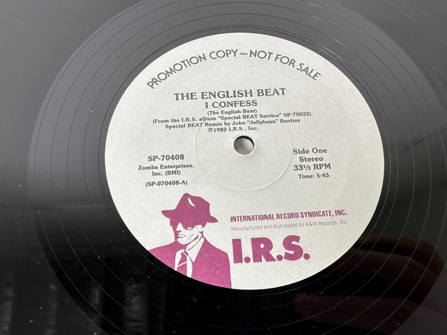 The English Beat Band Members Hand Signed Bumper Sticker Plus The English Beat - I Confess SP-70408 I.R.S. Records 12' Vinyl Record 1982 Promo Copy [Photo 9]