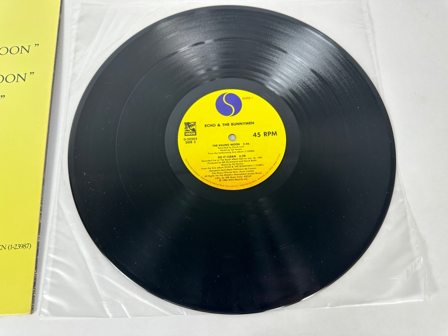 Echo & The Bunnymen - The Killing Moon 0-20203 Sire Records 12' Vinyl Record 1983 Promo Copy [Photo 7]