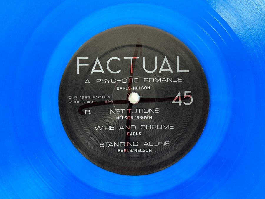 Factual - Psychotic Romance 02 Faction Records Vinyl Record Blue 1983 [Photo 5]