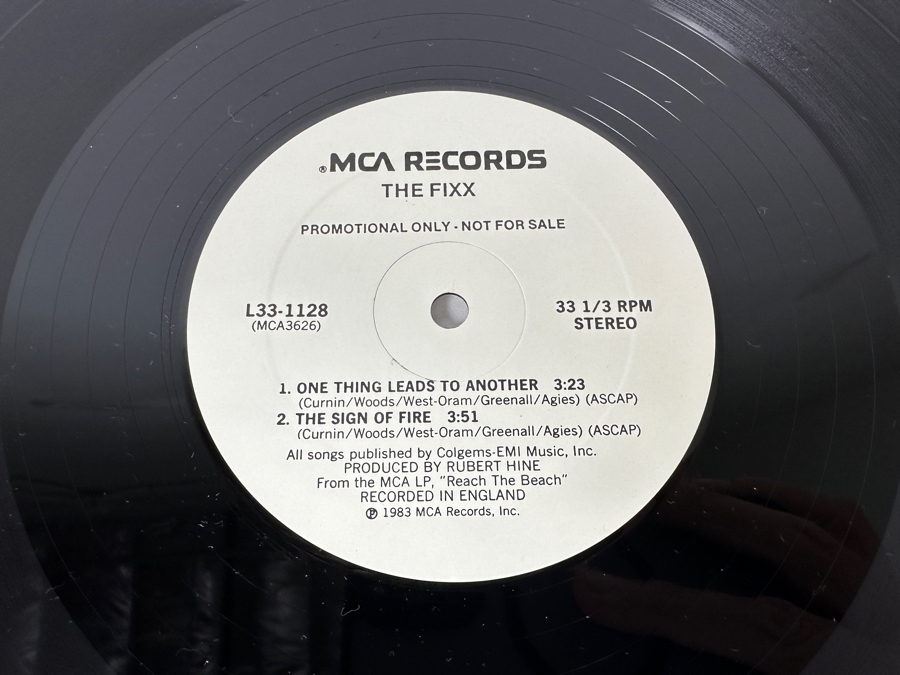 The Fixx - One Thing Leads To Another L33-1128 MCA Records 12' Vinyl Record 1983 Promo Copy [Photo 3]