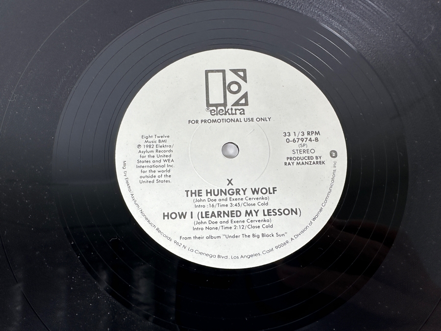 X - Blue Spark 0-67974-A Elektra Records Vinyl Record 1982 Promo Copy [Photo 5]