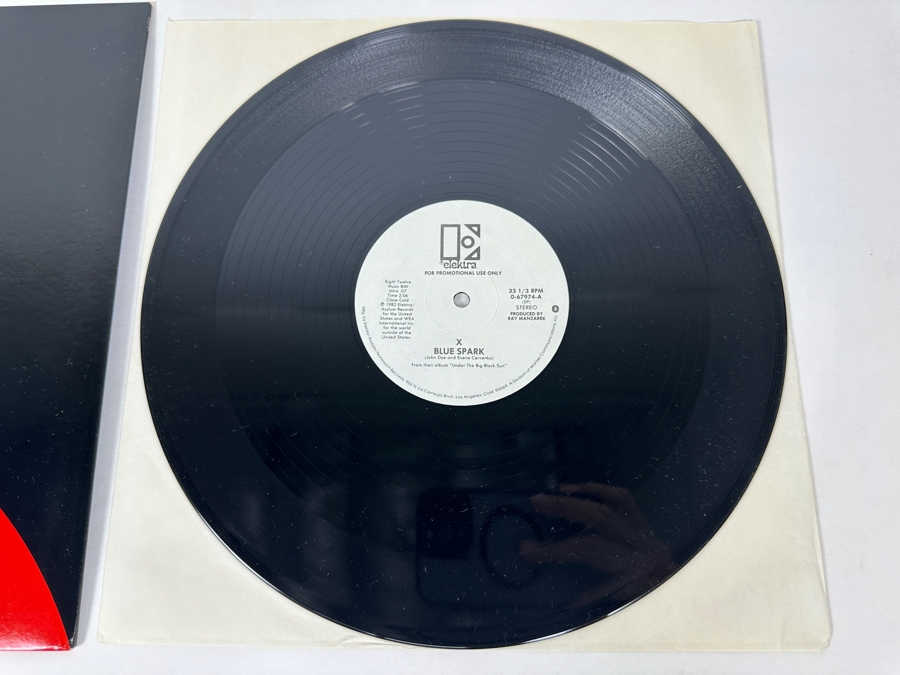 X - Blue Spark 0-67974-A Elektra Records Vinyl Record 1982 Promo Copy [Photo 2]