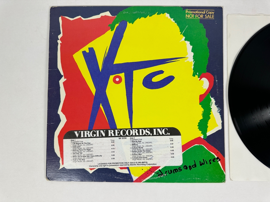 XTC - Drums And Wires VA 13134 Virgin Records Vinyl Record 1979 Promo Copy [Photo 2]