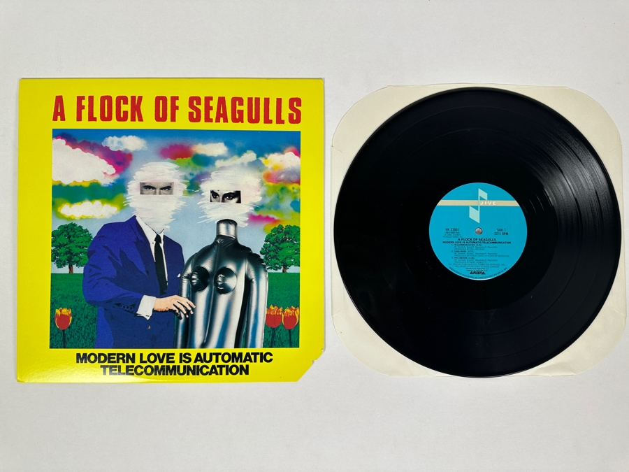 A Flock Of Seagulls - Modern Love Is Automatic / Telecommunication VK 22001 Jive Records Vinyl Record 1981 Promo Copy [Photo 1]