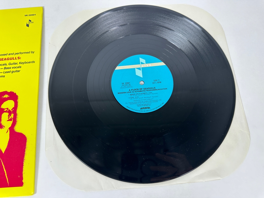 A Flock Of Seagulls - Modern Love Is Automatic / Telecommunication VK 22001 Jive Records Vinyl Record 1981 Promo Copy [Photo 7]
