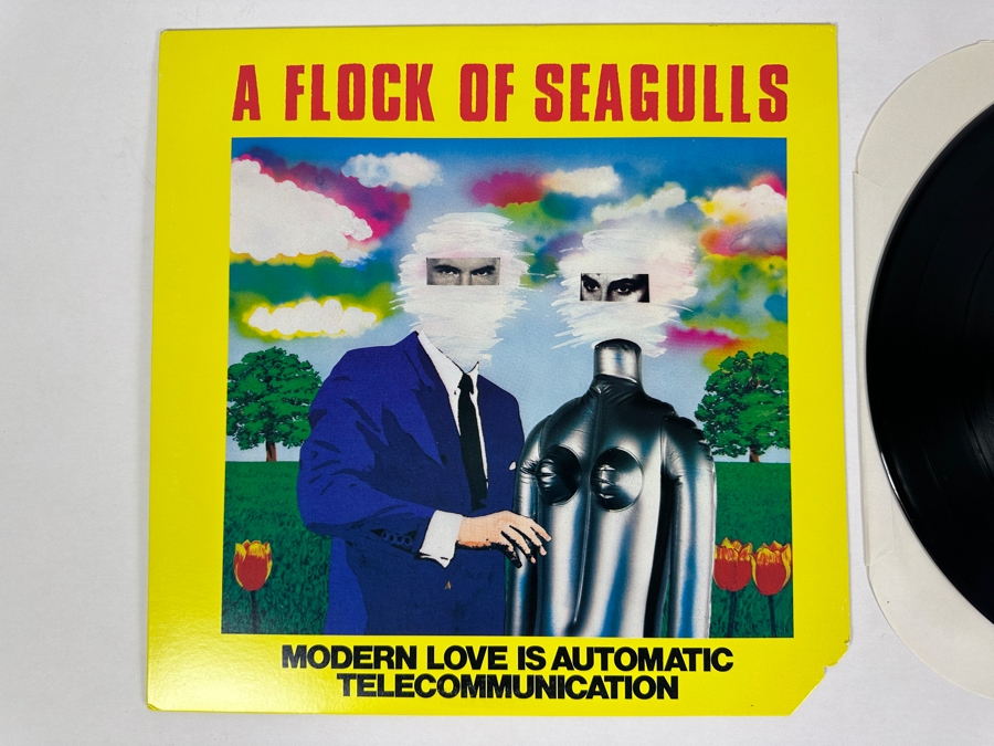 A Flock Of Seagulls - Modern Love Is Automatic / Telecommunication VK 22001 Jive Records Vinyl Record 1981 Promo Copy [Photo 2]
