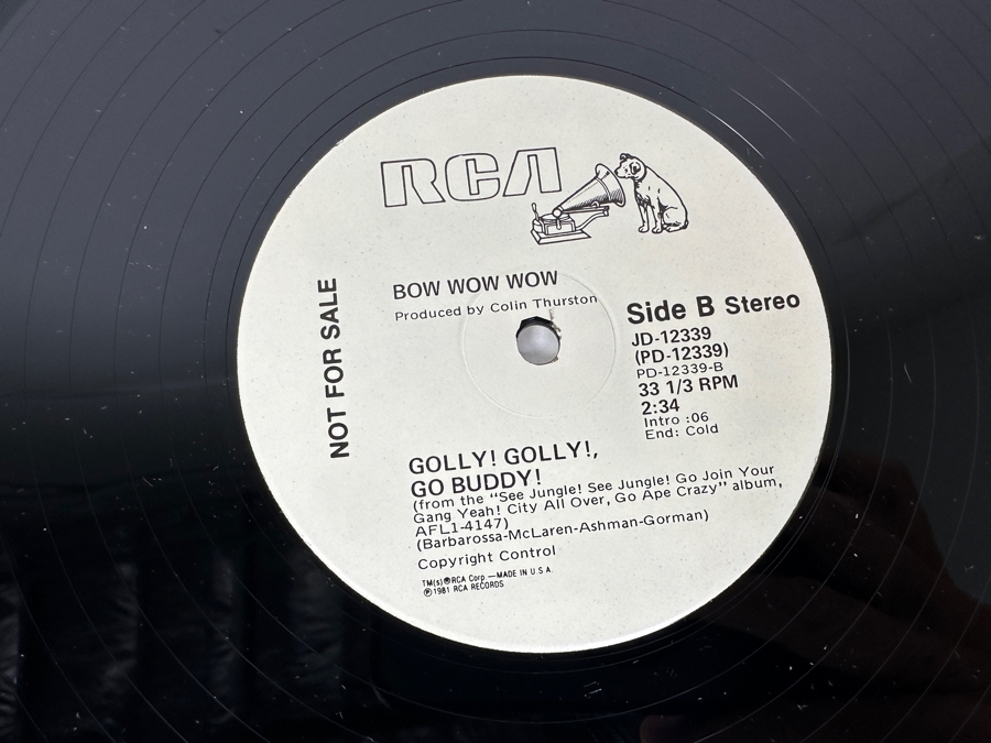 Bow Wow Wow - Chihuahua JD-12339 RCA Records 12' Vinyl Record 1981 Promo Copy [Photo 8]