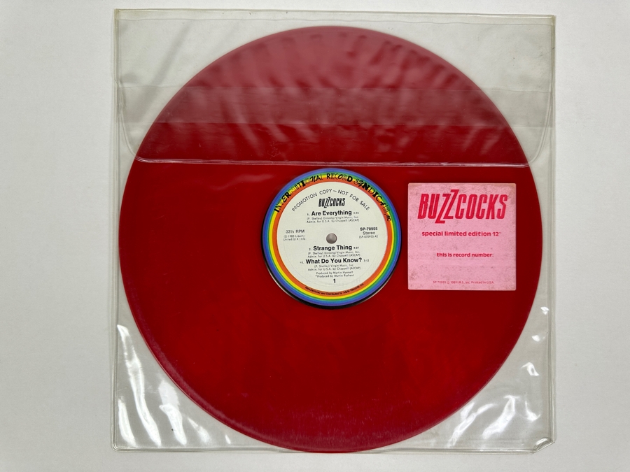 Special Limited Edition Buzzcocks - Are Everything SP-70955 I.R.S. Records Vinyl Record Red 1980 Promo Copy [Photo 1]