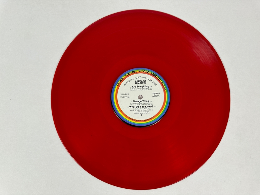 Special Limited Edition Buzzcocks - Are Everything SP-70955 I.R.S. Records Vinyl Record Red 1980 Promo Copy [Photo 4]
