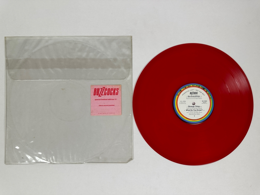 Special Limited Edition Buzzcocks - Are Everything SP-70955 I.R.S. Records Vinyl Record Red 1980 Promo Copy [Photo 3]