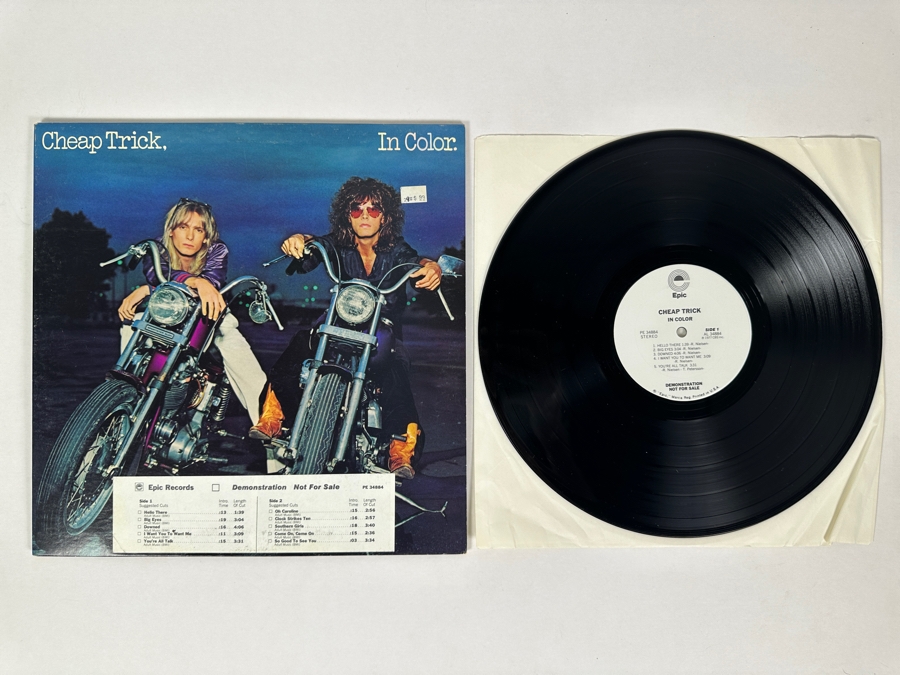 Cheap Trick - In Color AL 34884 Epic Records Vinyl Record 1977 Promo Copy [Photo 2]