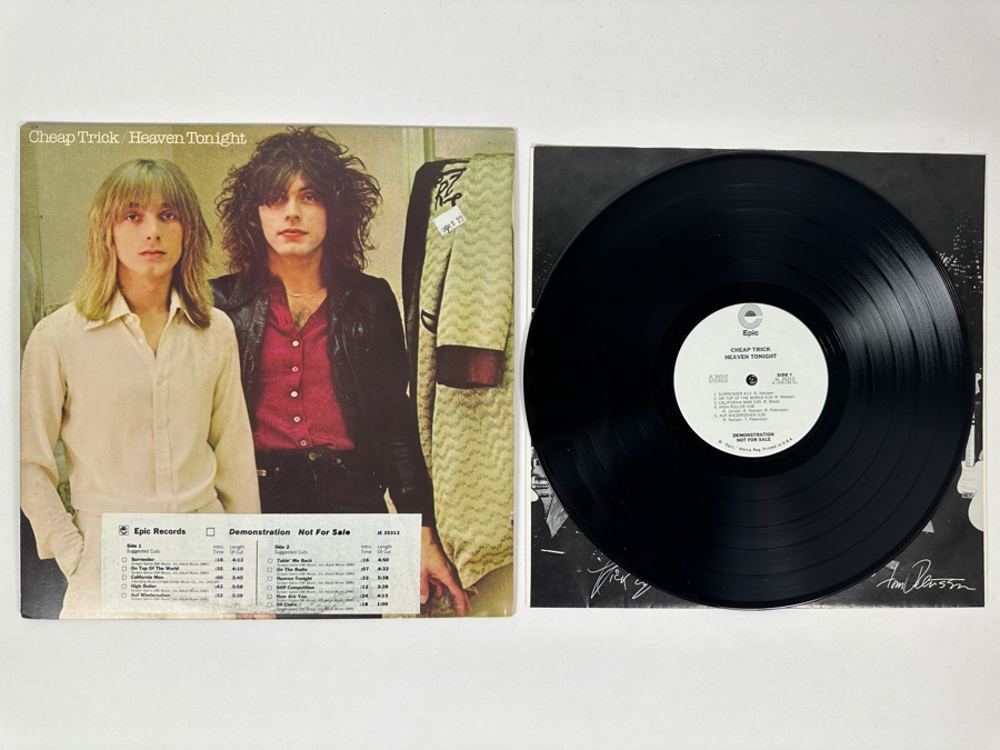 Cheap Trick - Heaven Tonight AL 35312 Epic Records Vinyl Record 1978 Promo Copy [Photo 1]