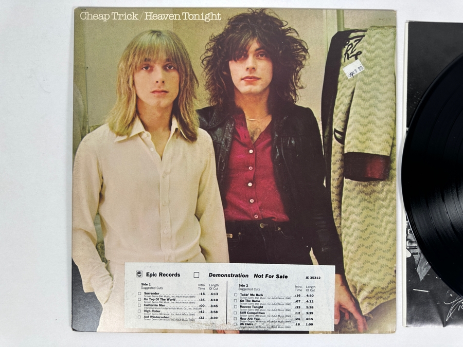 Cheap Trick - Heaven Tonight AL 35312 Epic Records Vinyl Record 1978 Promo Copy [Photo 2]