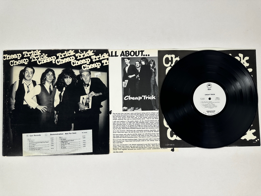 Cheap Trick - Cheap Trick AL 34400 Epic Records Vinyl Record 1977 Promo Copy [Photo 1]