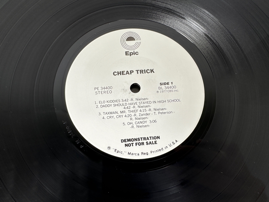 Cheap Trick - Cheap Trick AL 34400 Epic Records Vinyl Record 1977 Promo Copy [Photo 11]