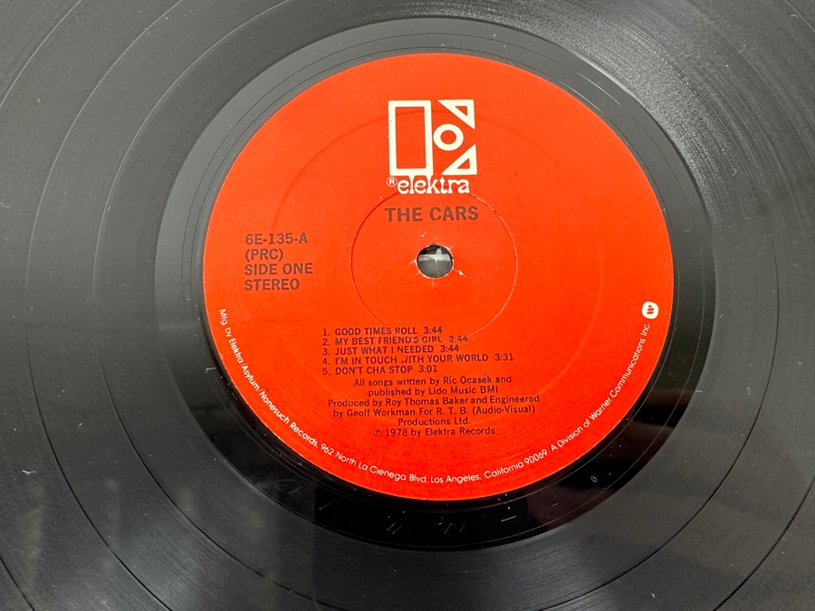 The Cars - The Cars 6E-135-A Elektra Records Vinyl Record 1978 [Photo 5]