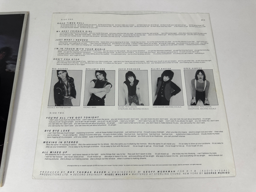 The Cars - The Cars 6E-135-A Elektra Records Vinyl Record 1978 [Photo 9]