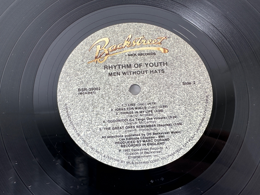 Men Without Hats - Rhythm Of Youth BSR-39002 Backstreet MCA Records Vinyl Record 1983 Promo Copy [Photo 8]