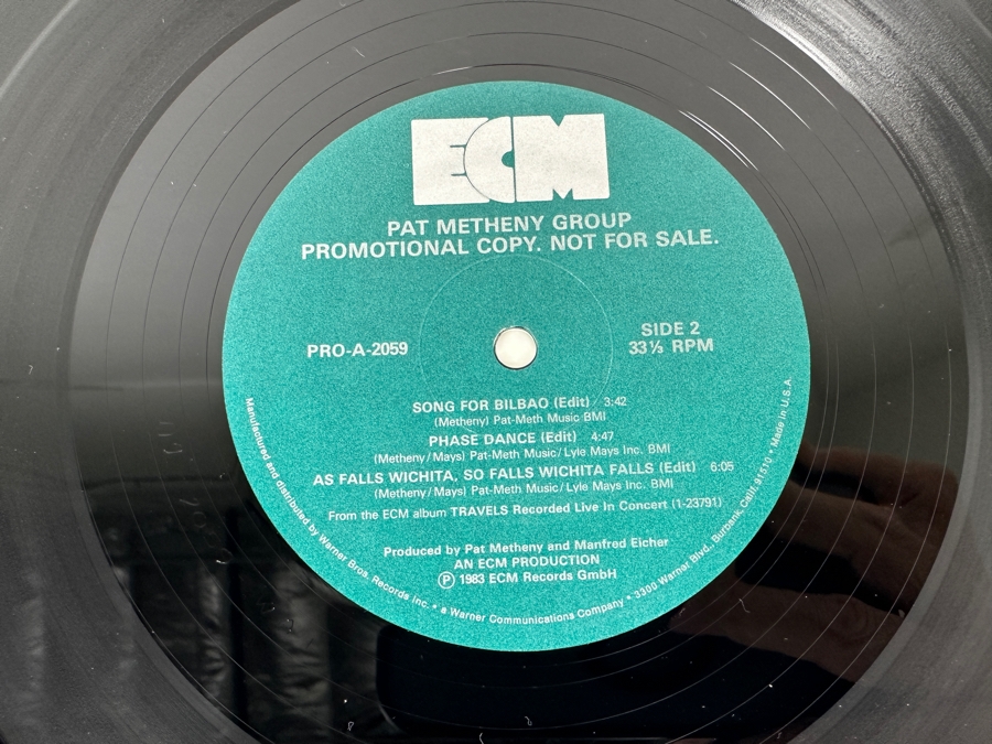 Pat Metheny Group - Travels Pro-A-2059 ECM Records Vinyl Record Promo Copy [Photo 7]