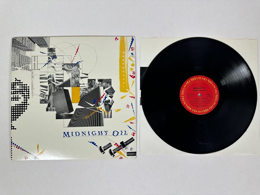 Midnight Oil - 10, 9, 8, 7, 6, 5, 4, 3, 2, 1 BL 38996 Columbia Records Vinyl Record 1983 Promo Copy