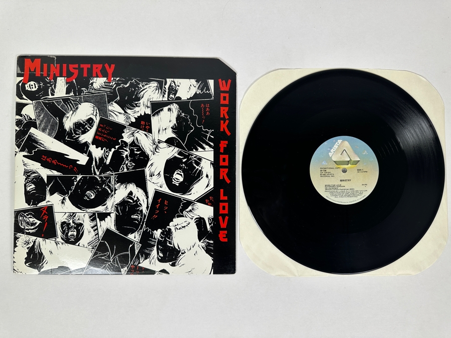 Ministry - Work For Love CP 726 Arista Records 12' Vinyl Record 1982 Promo Copy [Photo 1]