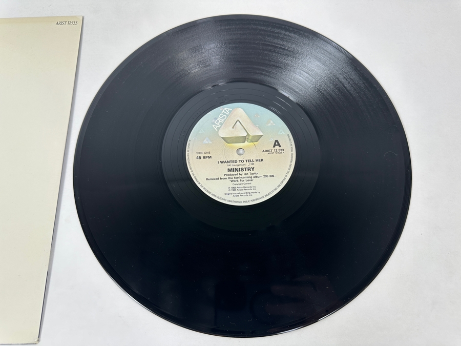 Ministry - I Wanted To Tell Her Arist 12 533 Arista Records Vinyl Record 1983 [Photo 4]