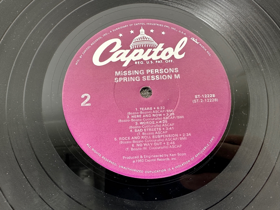 Missing Persons - Spring Session M ST-12228 Capital Records Vinyl Record 1982 [Photo 8]