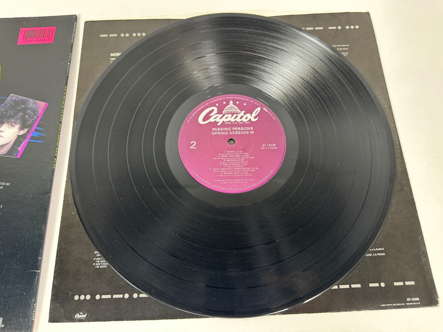 Missing Persons - Spring Session M ST-12228 Capital Records Vinyl Record 1982 [Photo 7]