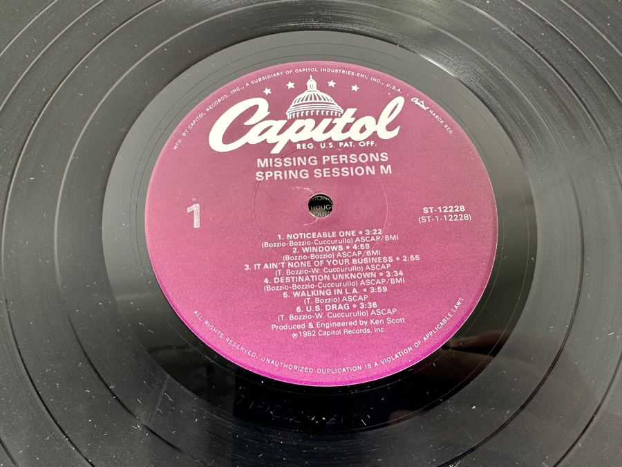 Missing Persons - Spring Session M ST-12228 Capital Records Vinyl Record 1982 [Photo 6]