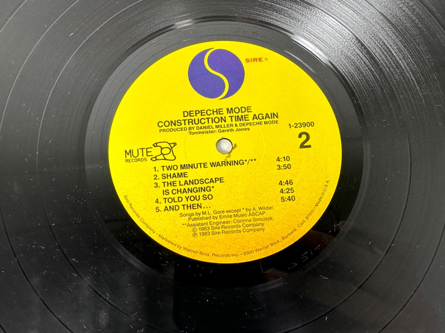 Depeche Mode - Construction Time Again 1-23900 Sire Records Vinyl Record 1983 Promo Copy [Photo 10]