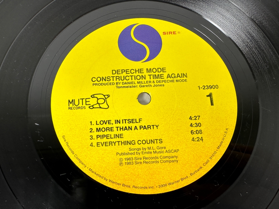 Depeche Mode - Construction Time Again 1-23900 Sire Records Vinyl Record 1983 Promo Copy [Photo 8]