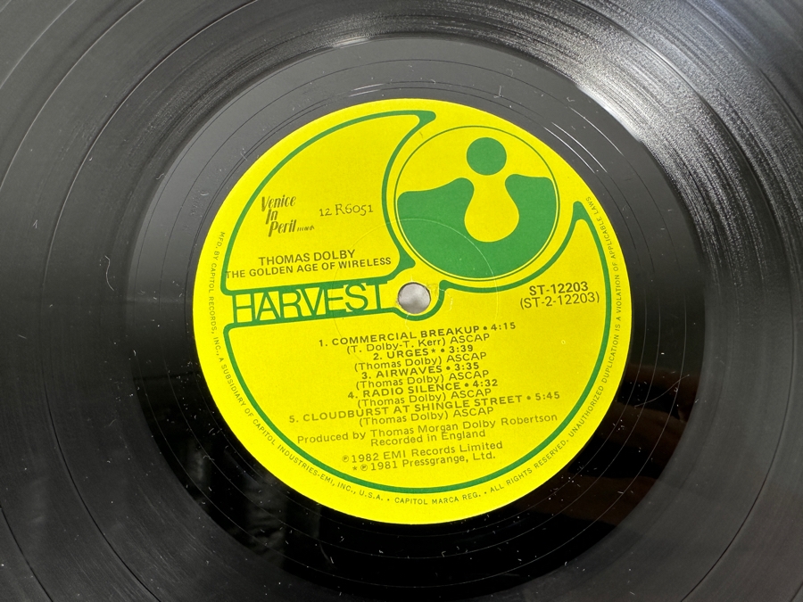 Thomas Dolby - The Golden Age Of Wireless ST-12203 Harvest Records Vinyl Record 1982 [Photo 7]