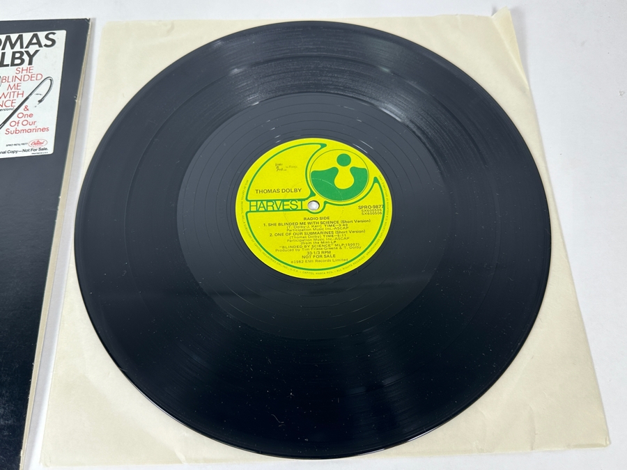 Thomas Dolby - She Blinded Me With Science SPRO-9877 Harvest Records Vinyl Record 1982 Promo Copy [Photo 4]