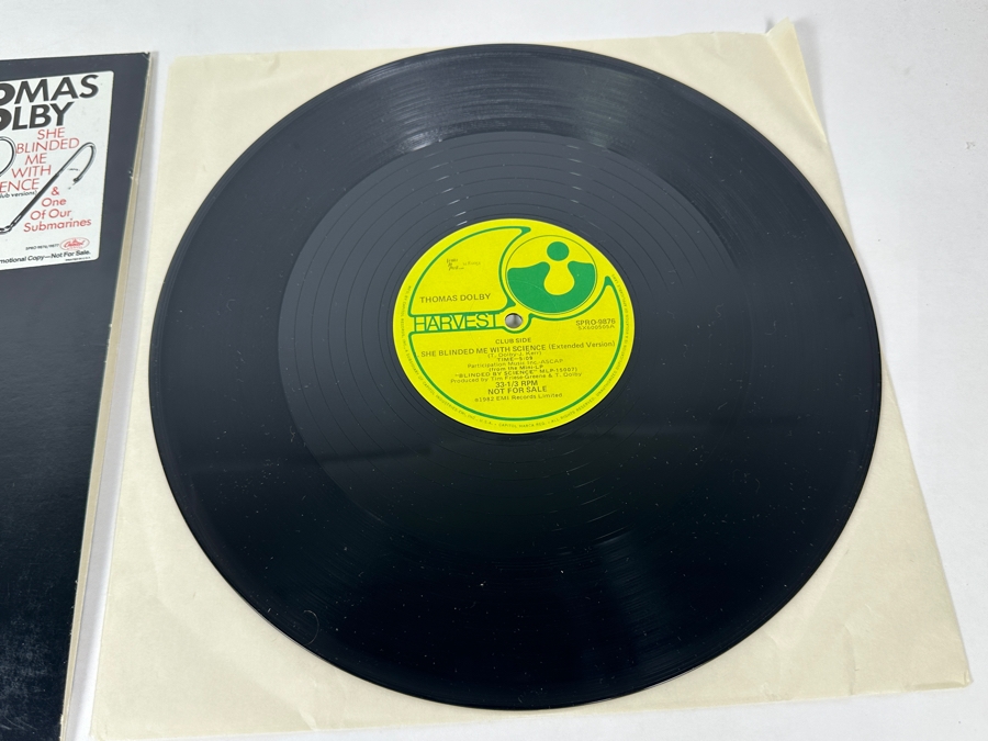 Thomas Dolby - She Blinded Me With Science SPRO-9877 Harvest Records Vinyl Record 1982 Promo Copy [Photo 6]