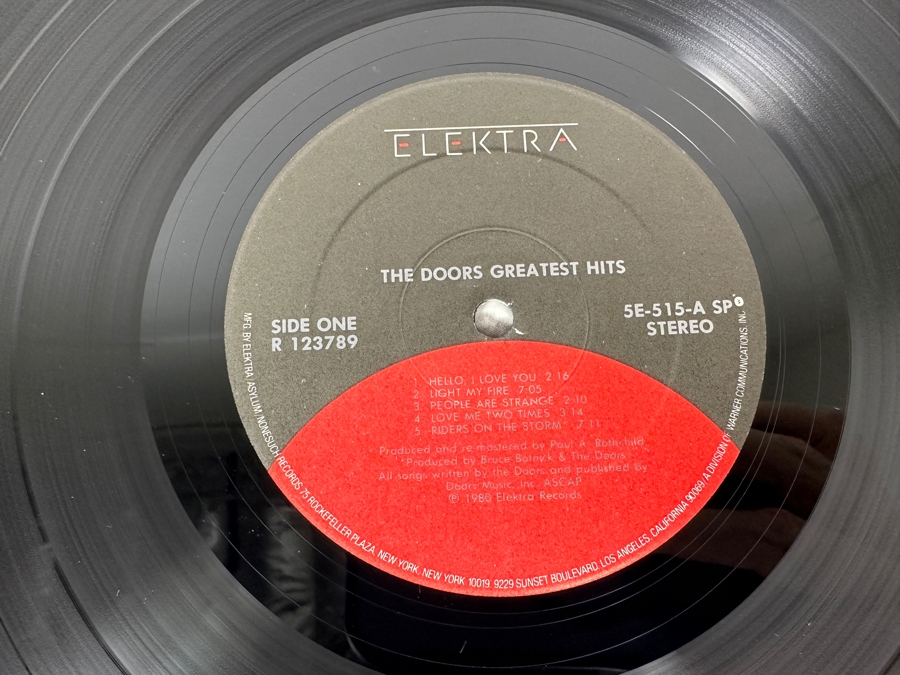 The Doors Greatest Hits 5E-515-A SP Elektra Records Vinyl Record 1980 [Photo 5]