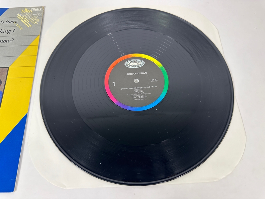 Duran Duran - Is There Something I Should Know 8551 Capital Records Vinyl Record 1983 Promo Copy [Photo 4]