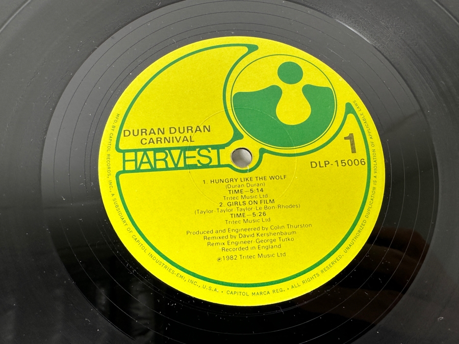 Duran Duran - Carnival DLP-15006 Harvest Records Mini-Album Vinyl Record 1982 [Photo 6]