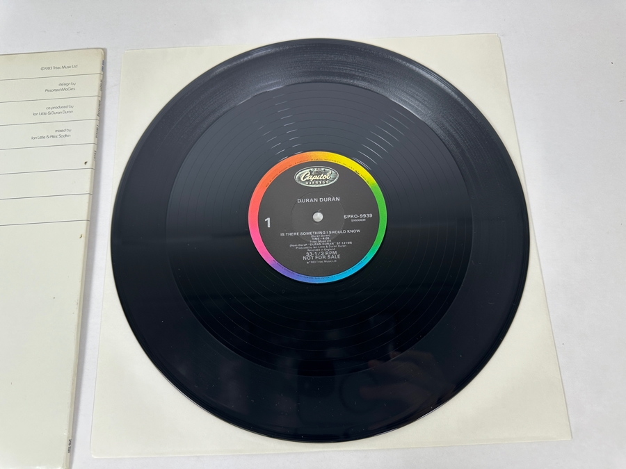 Duran Duran - Is There Something I Should Know SPRO-9939 Capital Records Vinyl Record 1983 Promo Copy [Photo 5]