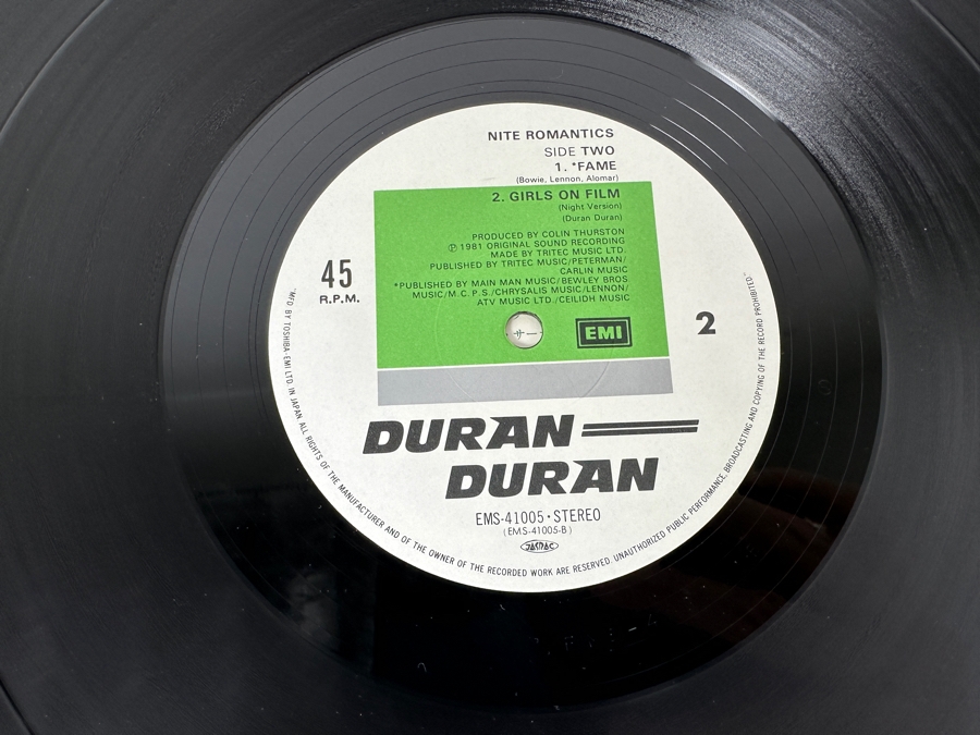 Duran Duran - Nite Romantics Import EMS-41005 EMI Records Vinyl Record 1981 [Photo 8]