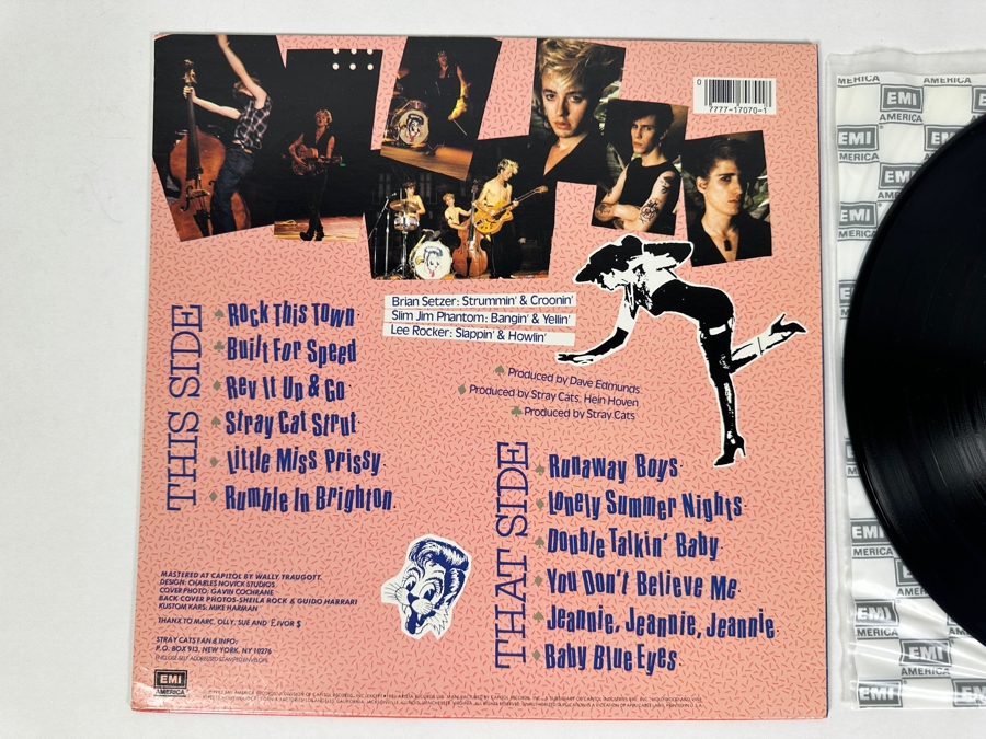 Stray Cats - Built For Speed ST-17070 EMI Records Vinyl Record 1982 [Photo 3]
