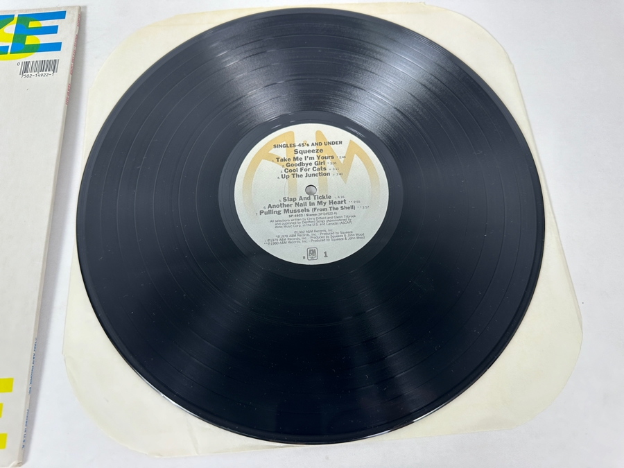 Squeeze - Singles-45's And Under SP-4922 A&M Records Vinyl Record 1982 [Photo 4]