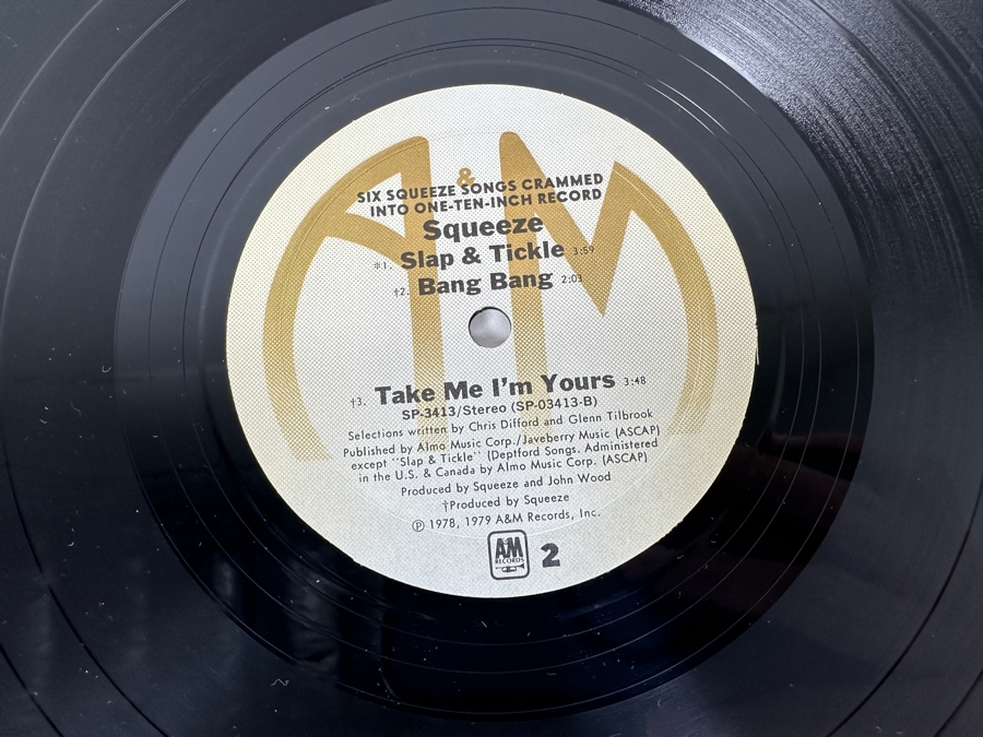 Squeeze - Six Squeeze Songs Crammed Into One Ten-Inch Record SP-3413 A&M Records Vinyl Record 1979 [Photo 7]