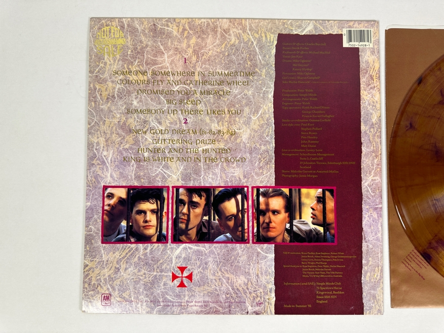 Simple Minds - New Gold Dream (81-82-84-84) SP-06-4928-A A&M Records Vinyl Record 1982 Promo Copy Limited Edition, Gold/Purple Marbled [Photo 3]
