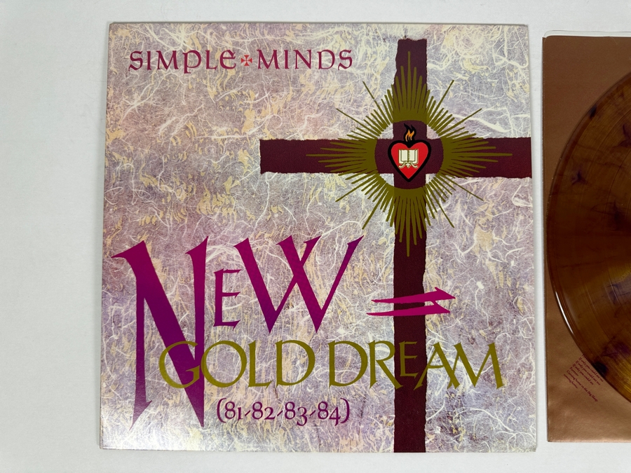 Simple Minds - New Gold Dream (81-82-84-84) SP-06-4928-A A&M Records Vinyl Record 1982 Promo Copy Limited Edition, Gold/Purple Marbled [Photo 2]