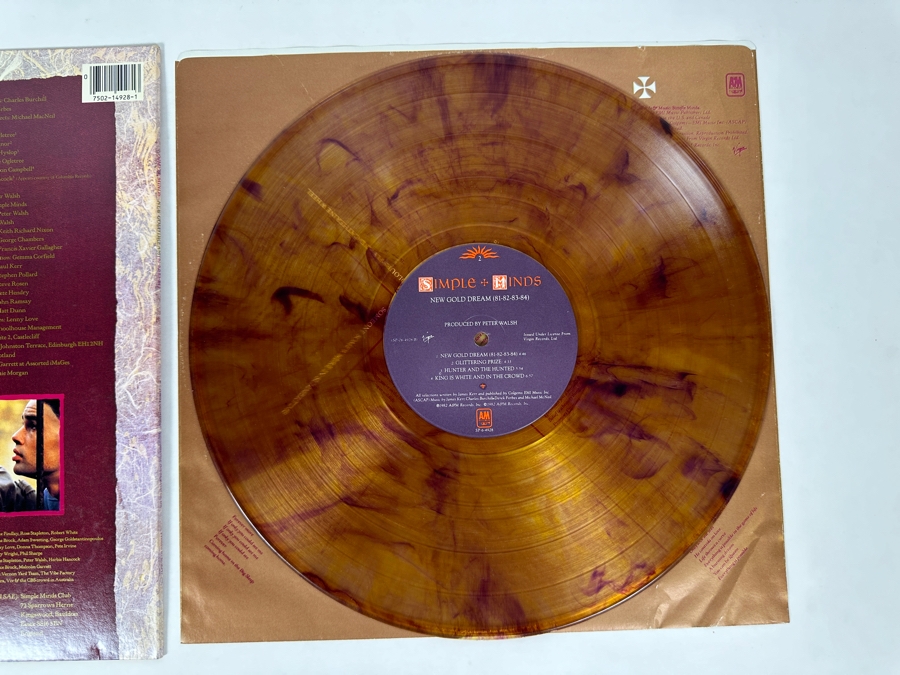 Simple Minds - New Gold Dream (81-82-84-84) SP-06-4928-A A&M Records Vinyl Record 1982 Promo Copy Limited Edition, Gold/Purple Marbled [Photo 7]