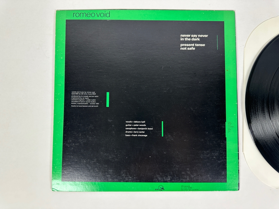 Romeo Void - Never Say Never 415A-0007 415 Records 12' Vinyl Record 1981 [Photo 3]