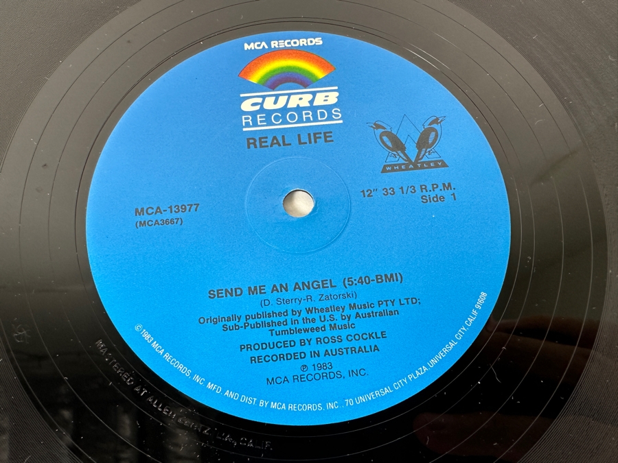 Real Life - Send Me An Angel MCA-13977 MCA Records Vinyl Record Promo Copy [Photo 6]