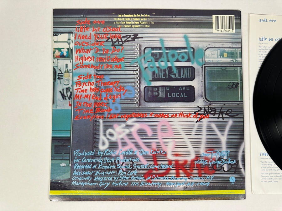 Ramones - Subterranean Jungle 1-23800 Sire Records Vinyl Record 1983 Promo Copy [Photo 3]