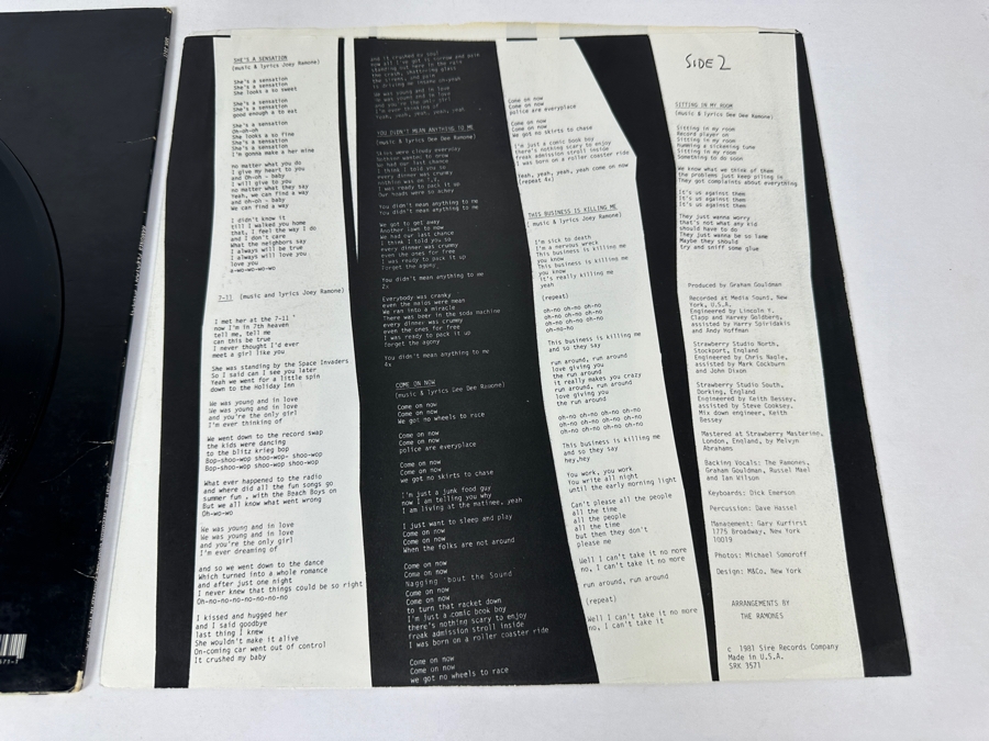 Ramones - Pleasant Dreams SRK 3571 Sire Records Vinyl Record 1981 Promo Copy [Photo 11]